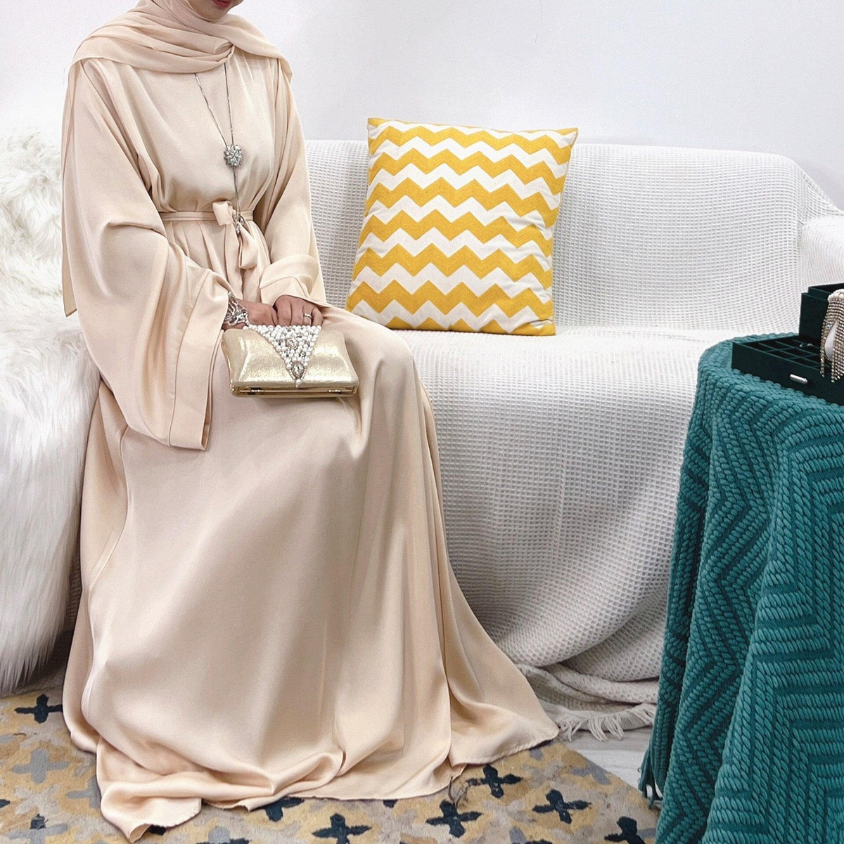 On sale - Elegant Abaya Dress - 13 Colours - Free shipping -