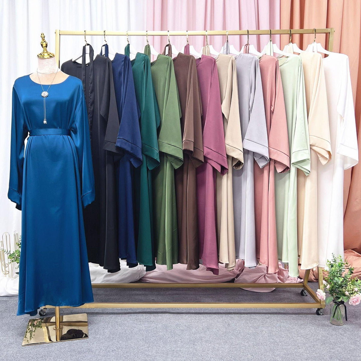 On sale - Elegant Abaya Dress - 13 Colours - Free shipping -