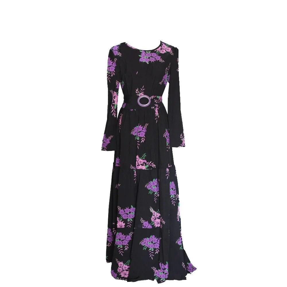 On sale - Elegant Design Abaya Dress - 4 Colours - Free