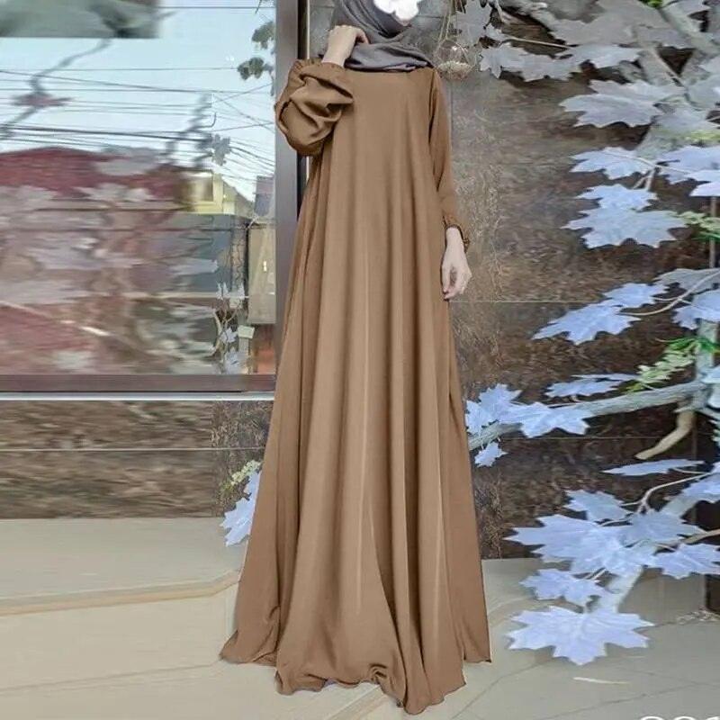 On sale - Elegant Long Abaya Dress - 4 Colours - Free