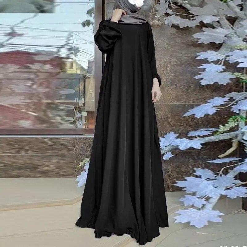 On sale - Elegant Long Abaya Dress - 4 Colours - Free
