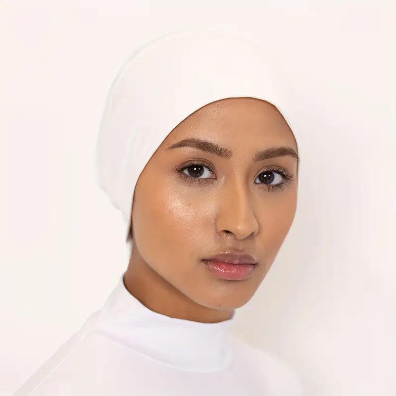 Elegant Thin Inner Hijab Cap- white