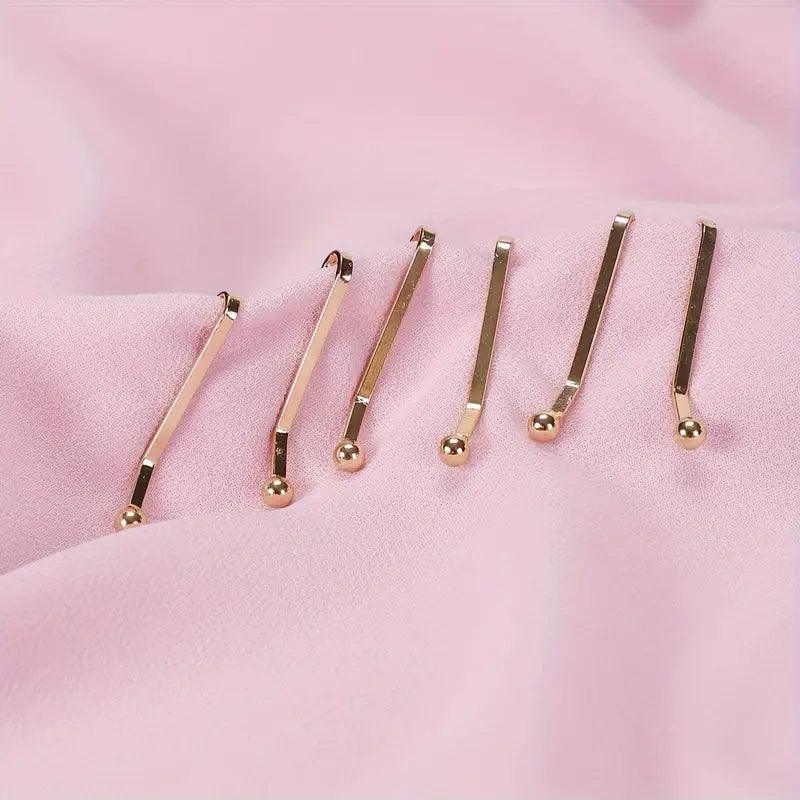 4/8/12 Pcs Basic Hijab Pins- Gold