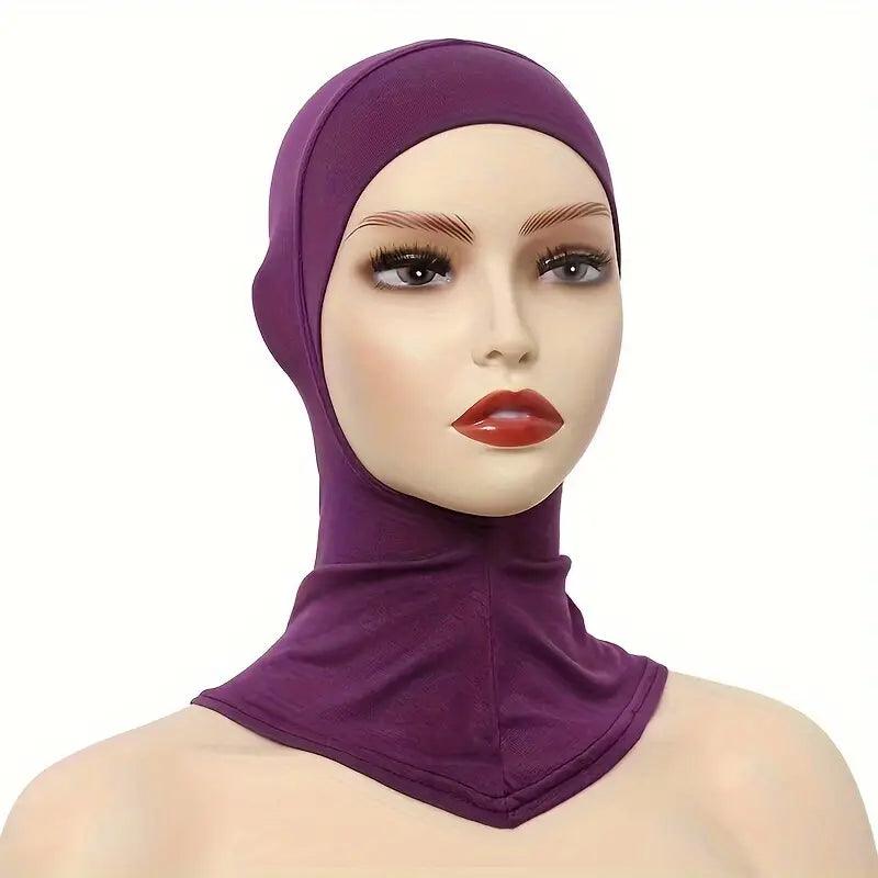 Soft Elastic Breathable Undercap- Dark Purple