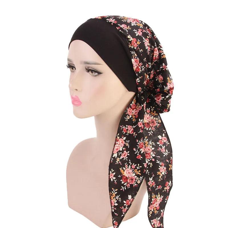 On sale - Floral Inner Hijab Shawl - 30 Colours - Free