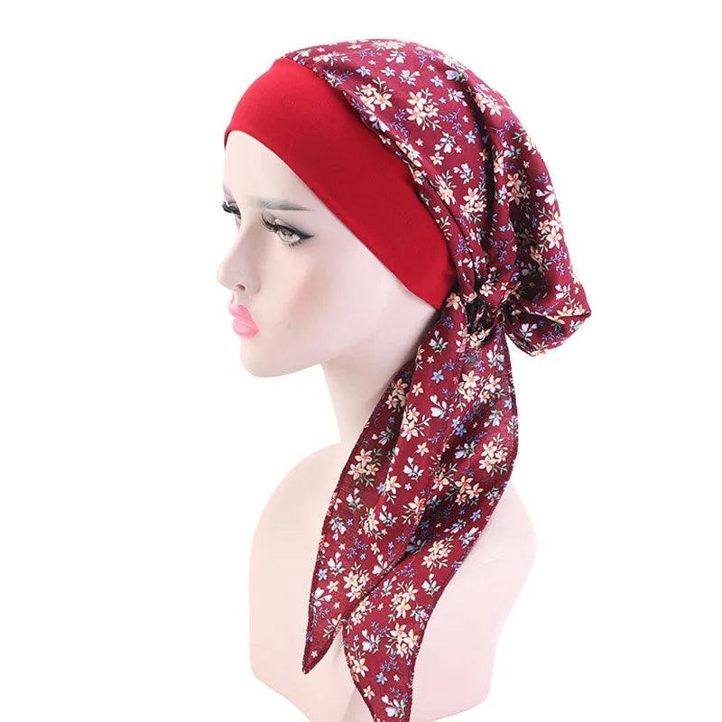 On sale - Floral Inner Hijab Shawl - 30 Colours - Free