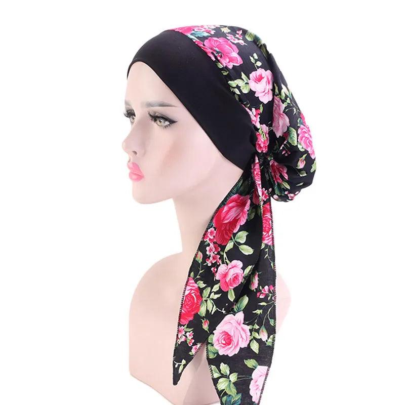 On sale - Floral Inner Hijab Shawl - 30 Colours - Free