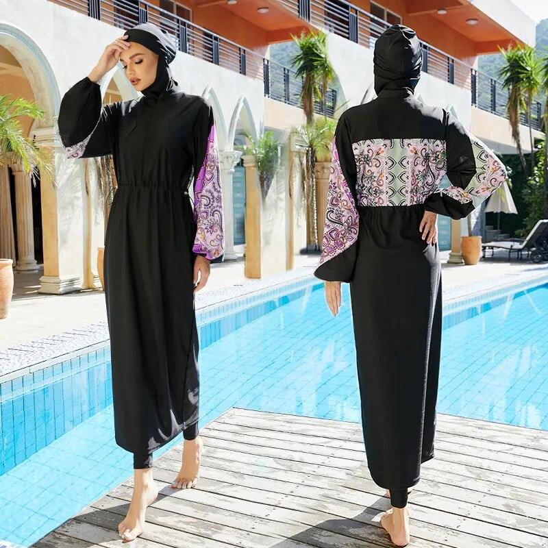 On sale - Full Coverage Modest Swimwear - 4 Colours - Free