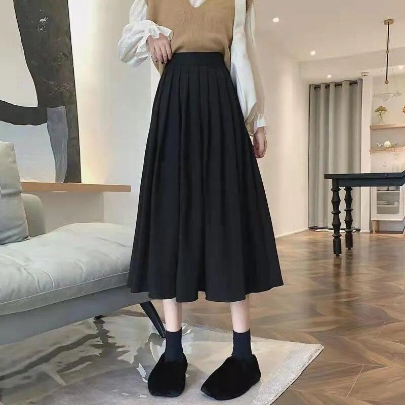 On sale - High Waist Pleated Skirt - 5 Colours - Free