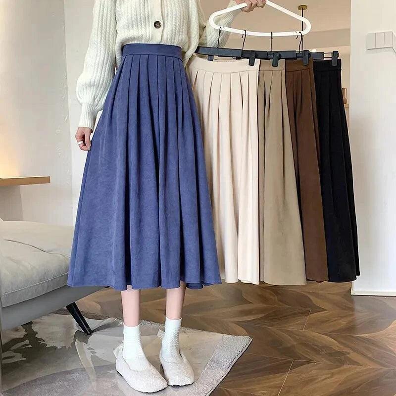 On sale - High Waist Pleated Skirt - 5 Colours - Free