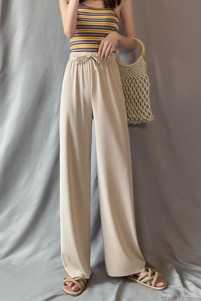 On sale - Ice Silk Wide Leg Pants - 7 Colours - Free