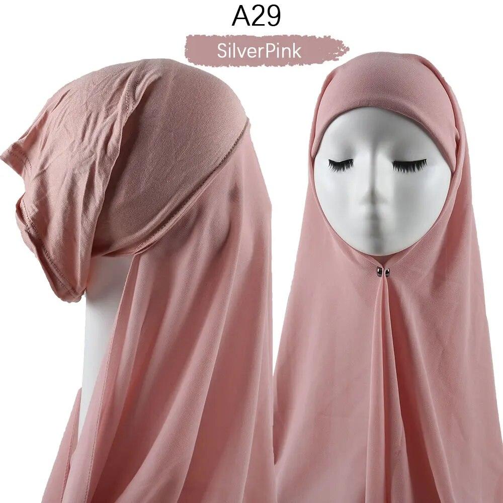 On sale - Instant Chiffon Hijab + Undercap - 41 Colours -