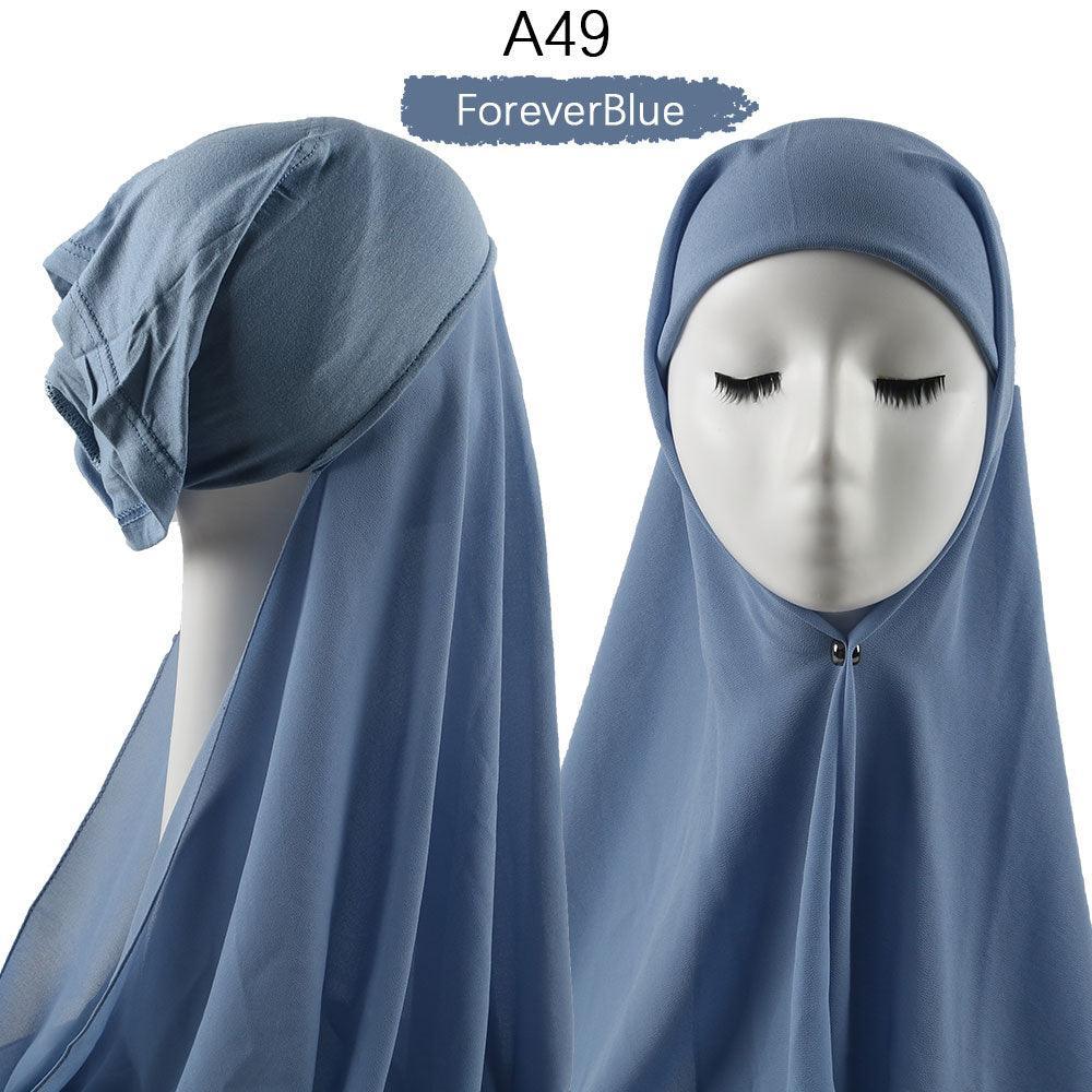 On sale - Instant Chiffon Hijab + Undercap - 41 Colours -