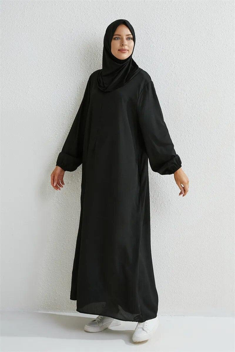 On sale - Islamic Maxi Dress - Black - Free shipping -