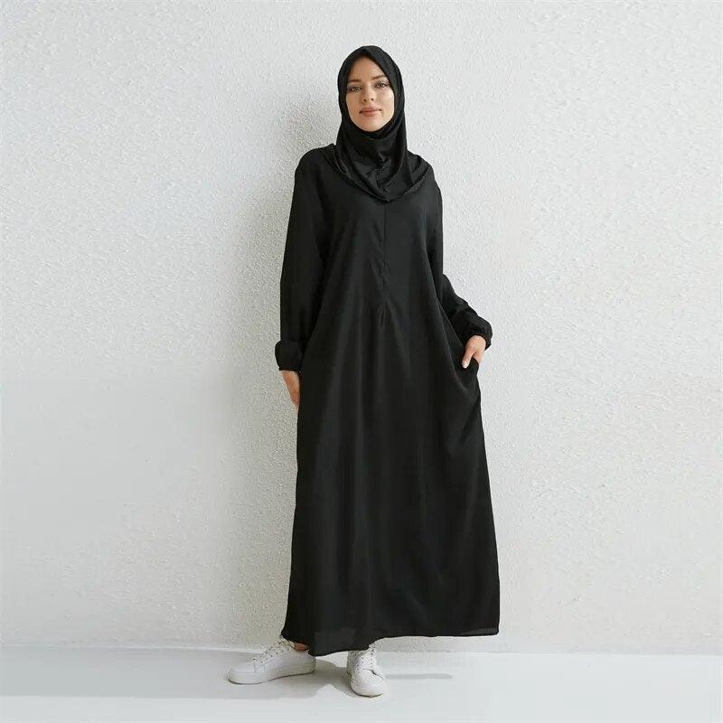 On sale - Islamic Maxi Dress - Black - Free shipping -