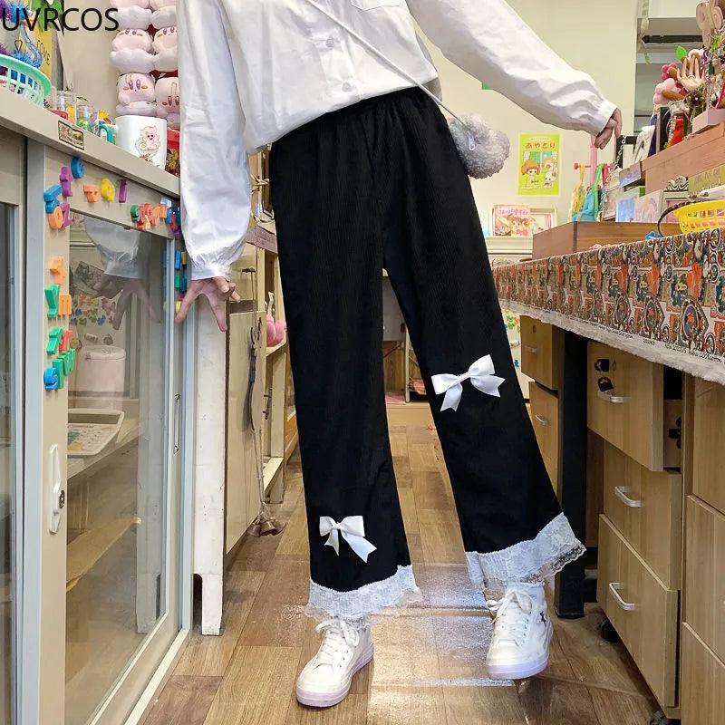 On sale - Kawaii High Waist Corduroy Pants - 4 Colours -