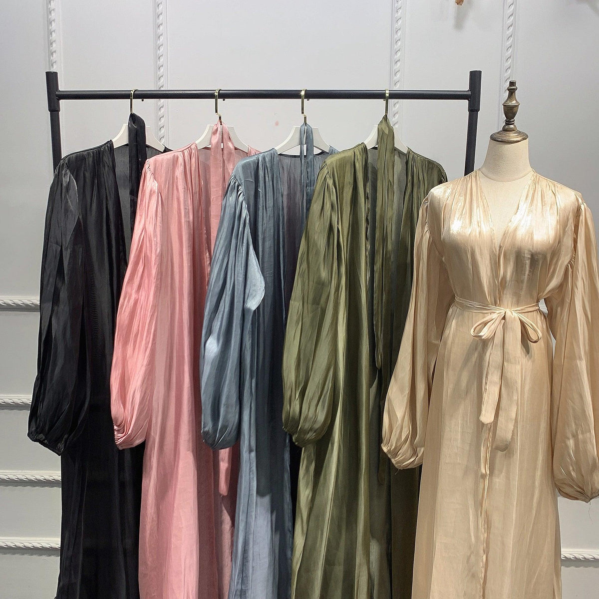 On sale - Kimono Modest Open Abaya - 16 Colours - Free