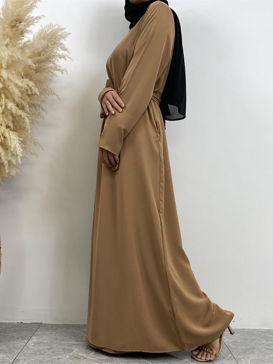 On sale - Long Abaya Dress with Pockets - 13 Colours - Free