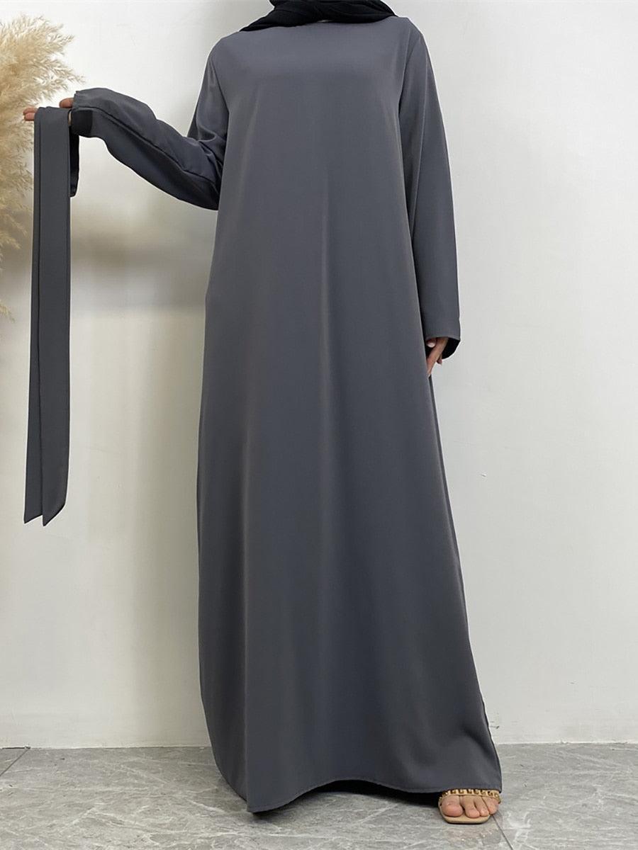 On sale - Long Abaya Dress with Pockets - 13 Colours - Free