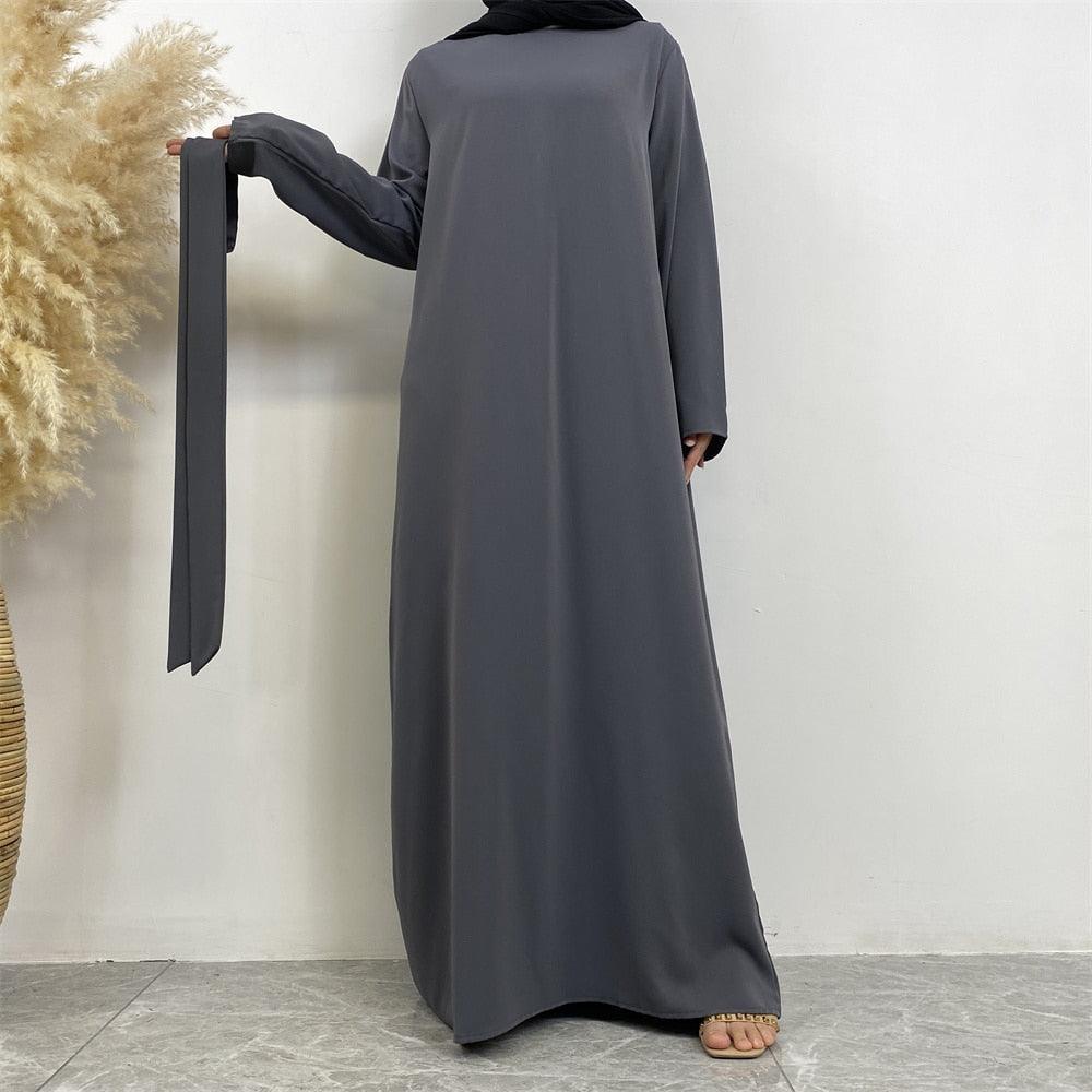 On sale - Long Abaya Dress with Pockets - 13 Colours - Free