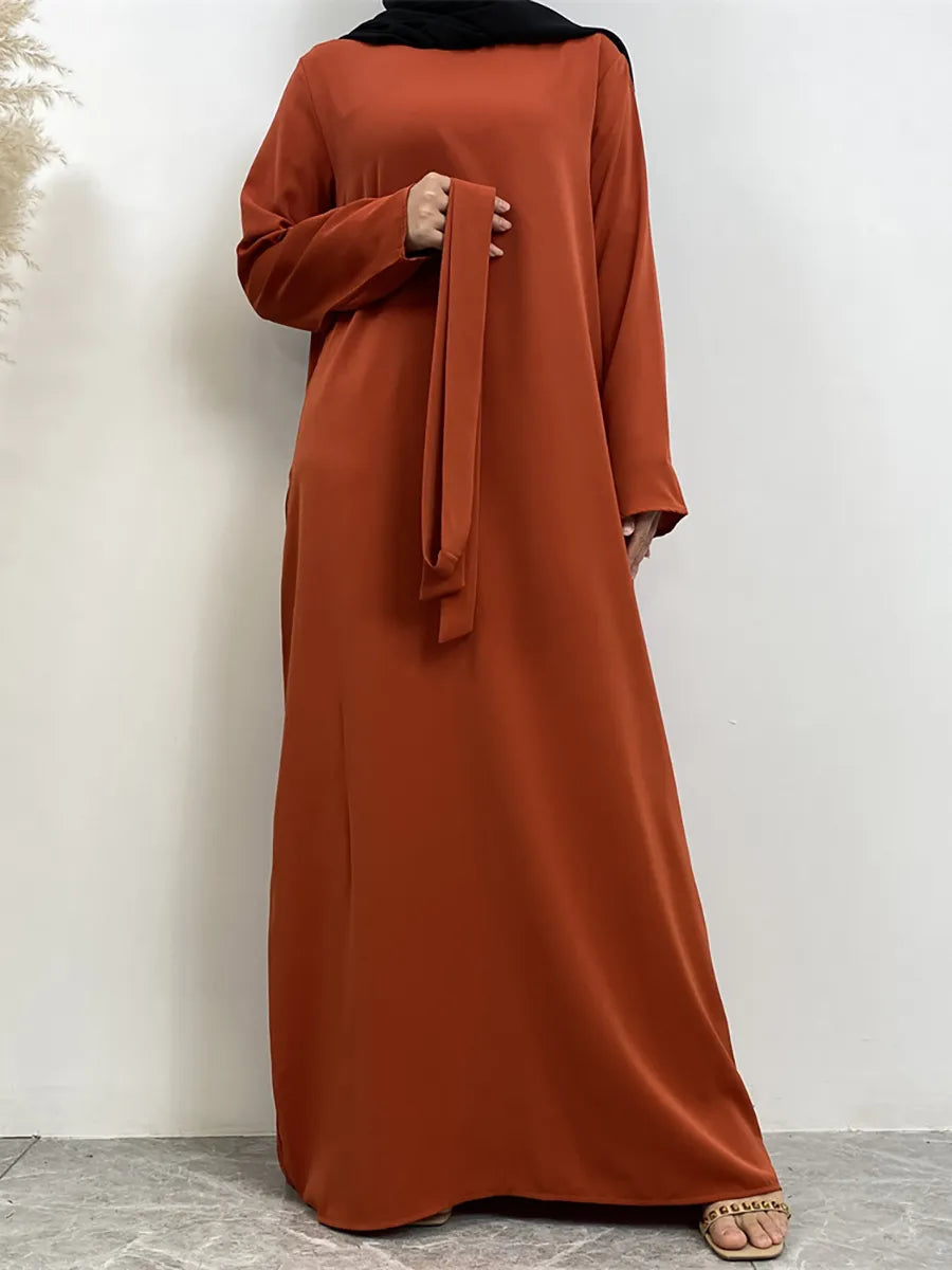 On sale - Long Abaya Dress with Pockets - 13 Colours - Free