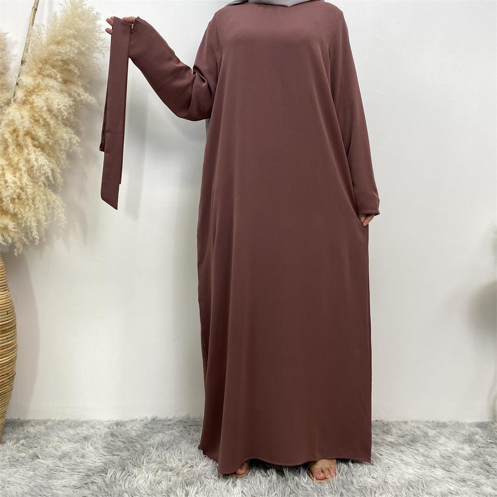 On sale - Long Abaya Dress with Pockets - 13 Colours - Free