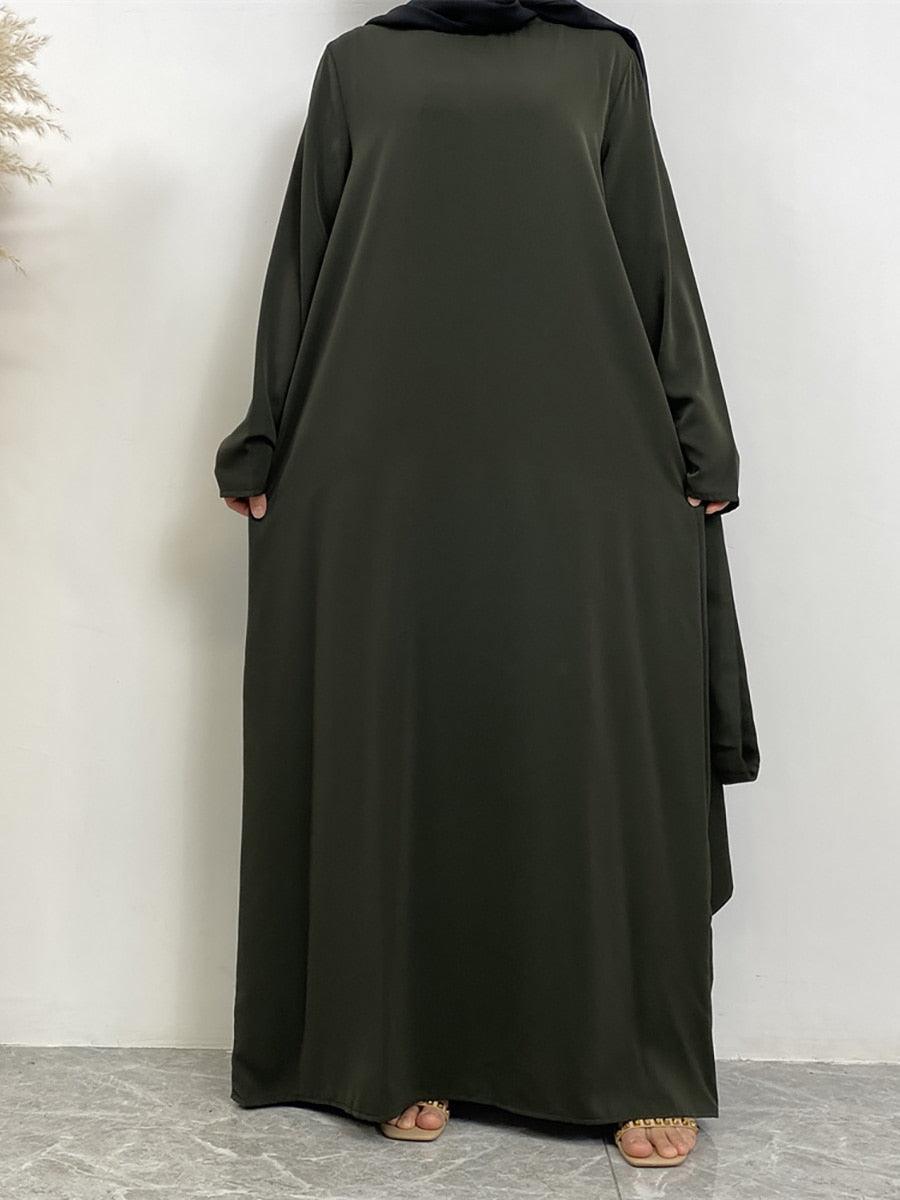 On sale - Long Abaya Dress with Pockets - 13 Colours - Free