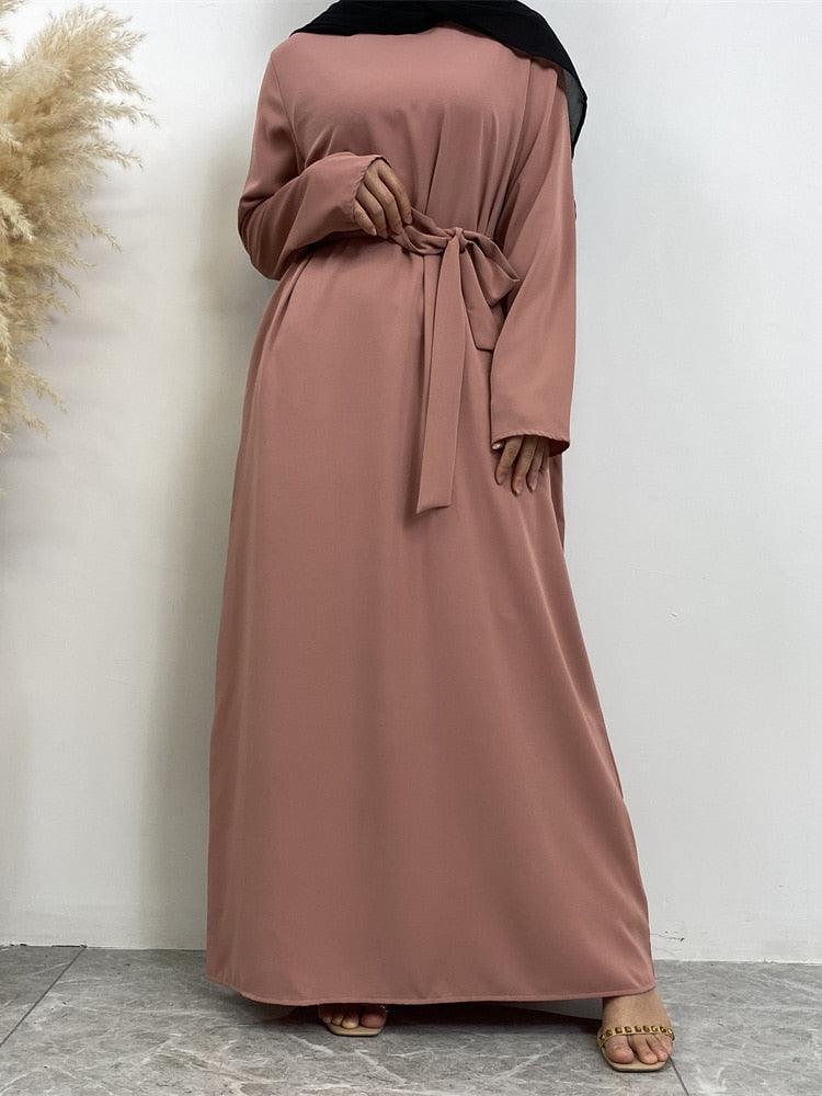 On sale - Long Abaya Dress with Pockets - 13 Colours - Free