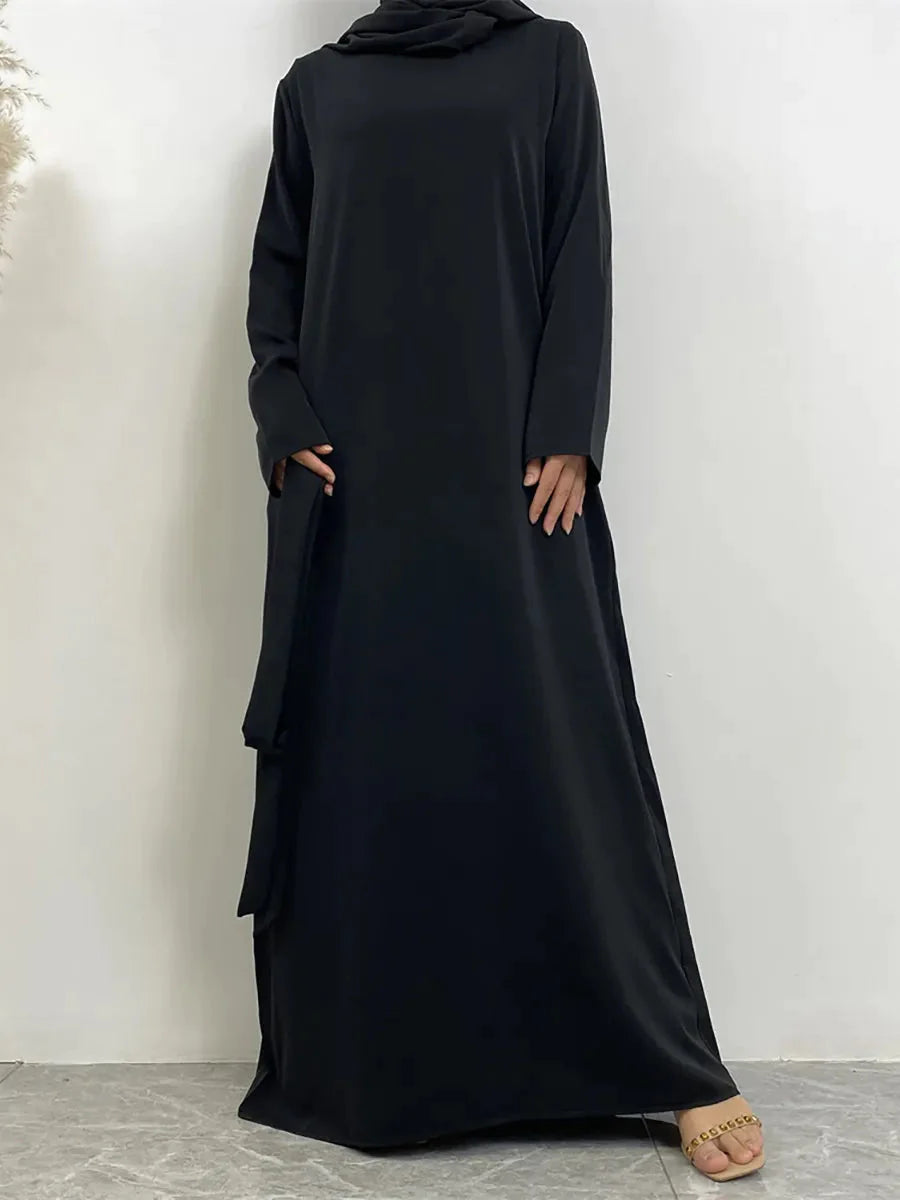 On sale - Long Abaya Dress with Pockets - 13 Colours - Free