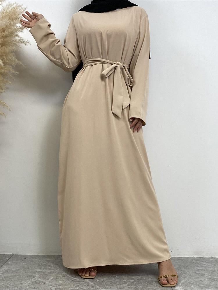 On sale - Long Abaya Dress with Pockets - 13 Colours - Free