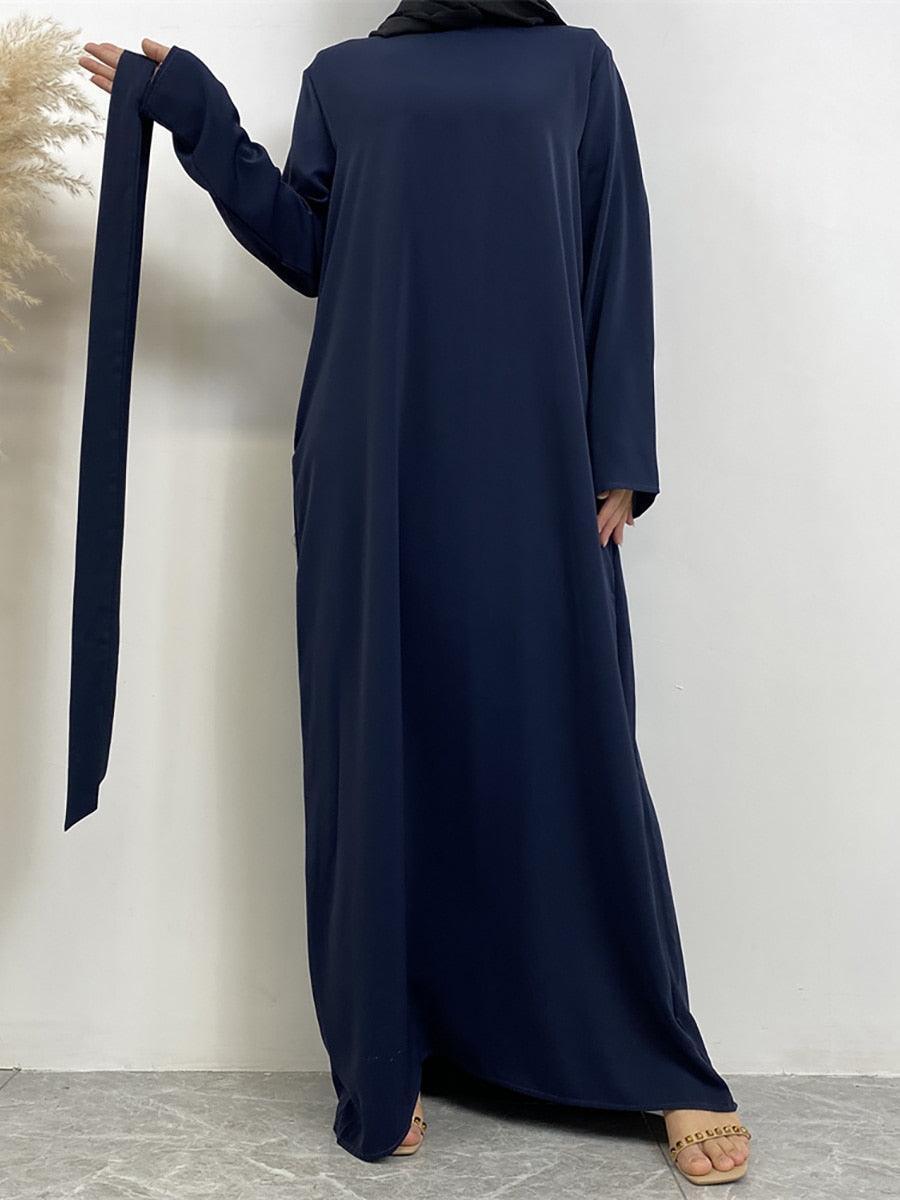 On sale - Long Abaya Dress with Pockets - 13 Colours - Free