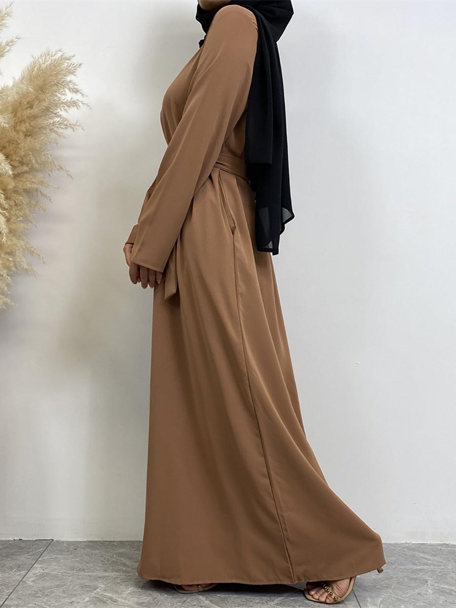 On sale - Long Abaya Dress with Pockets - 13 Colours - Free