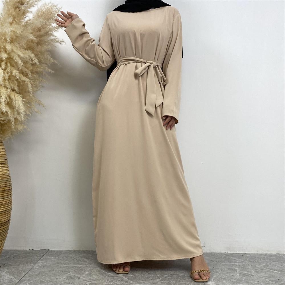 On sale - Long Abaya Dress with Pockets - 13 Colours - Free