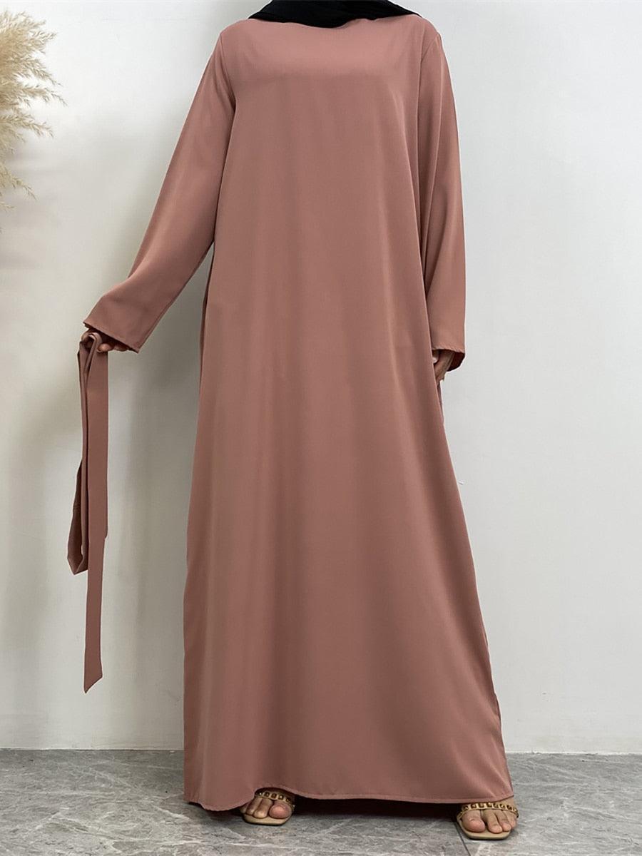 On sale - Long Abaya Dress with Pockets - 13 Colours - Free