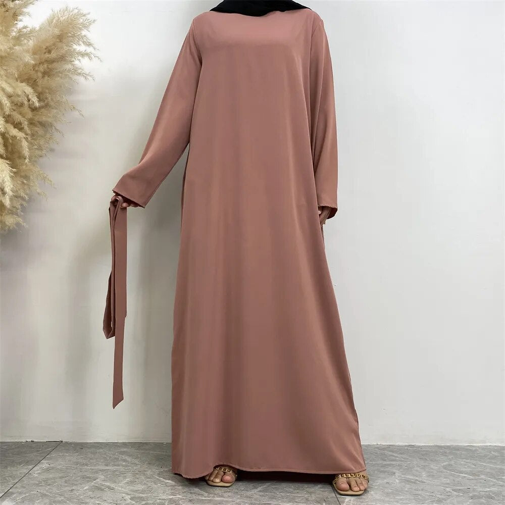 On sale - Long Abaya Dress with Pockets - 13 Colours - Free