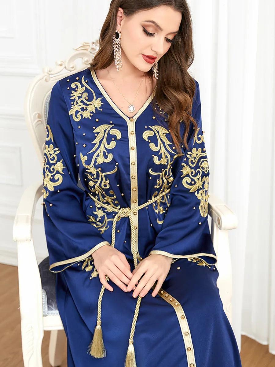 On sale - Long Kaftan Dress - Blue - Free shipping -