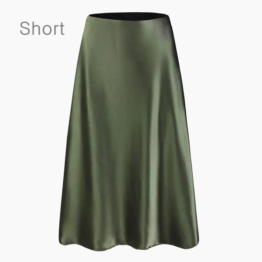 On sale - Luxury Acetate Satin Top and Maxi Skirt - 2