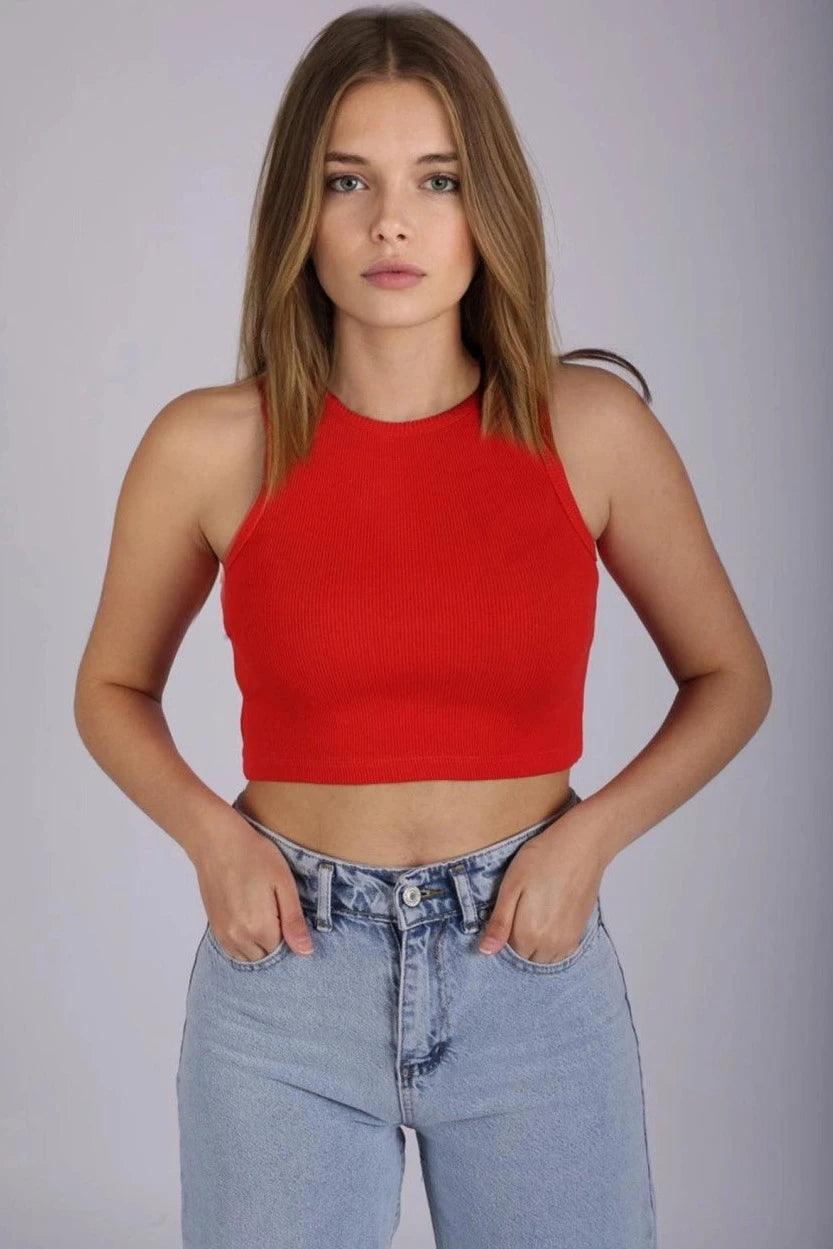 Red Crop Tops for Girls