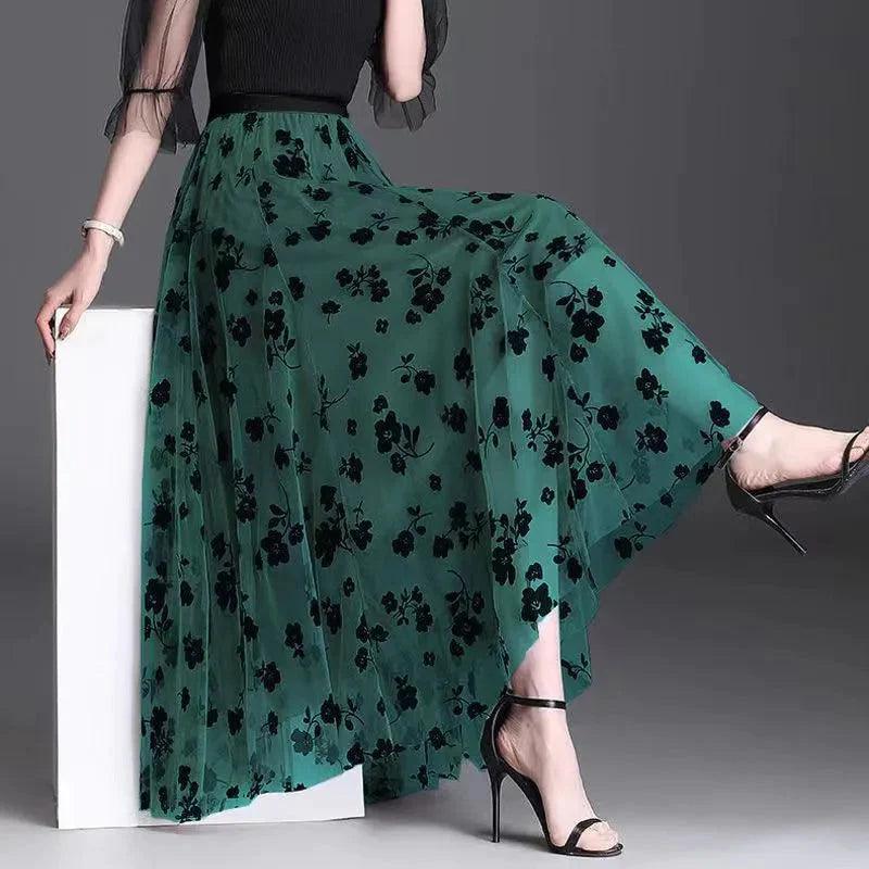 On sale - Mesh Floral Skirt - 8 Colours - Free shipping -