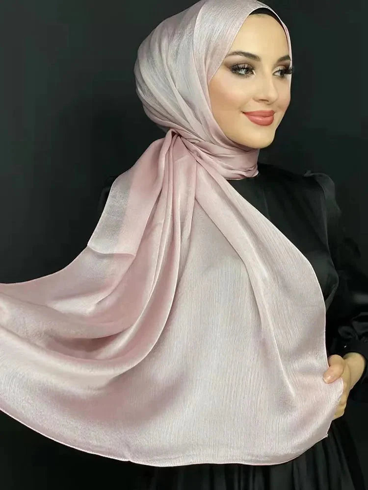 On sale - Muslim Abaya Silk Hijab - 8 Colours - Free