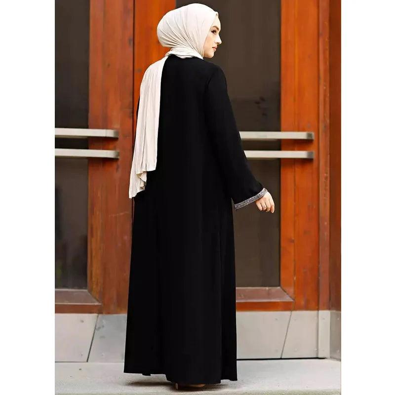 On sale - Muslim Dress Djellaba Caftan - Black - Free