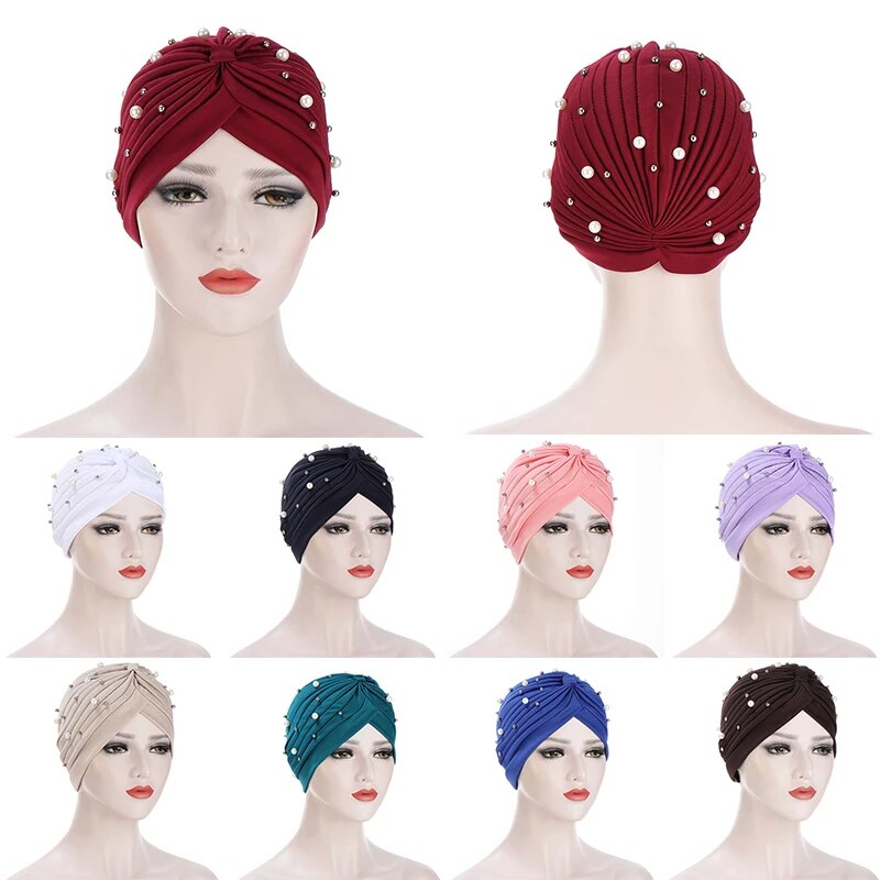 On sale - Muslim Knotted Headdress - 53 Colours - Free