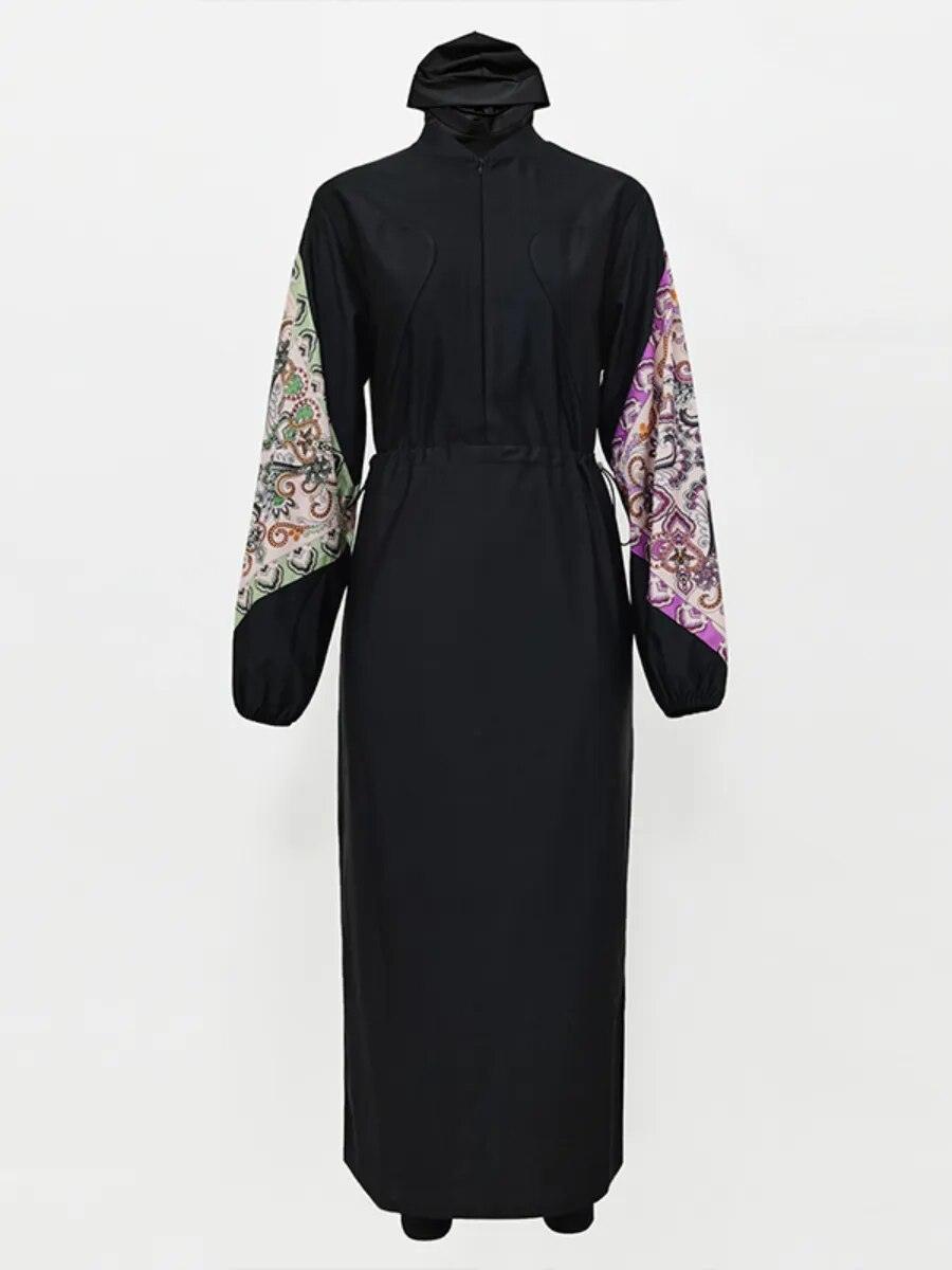 On sale - Muslim Swimwear Long Dress - Black - Free shipping
