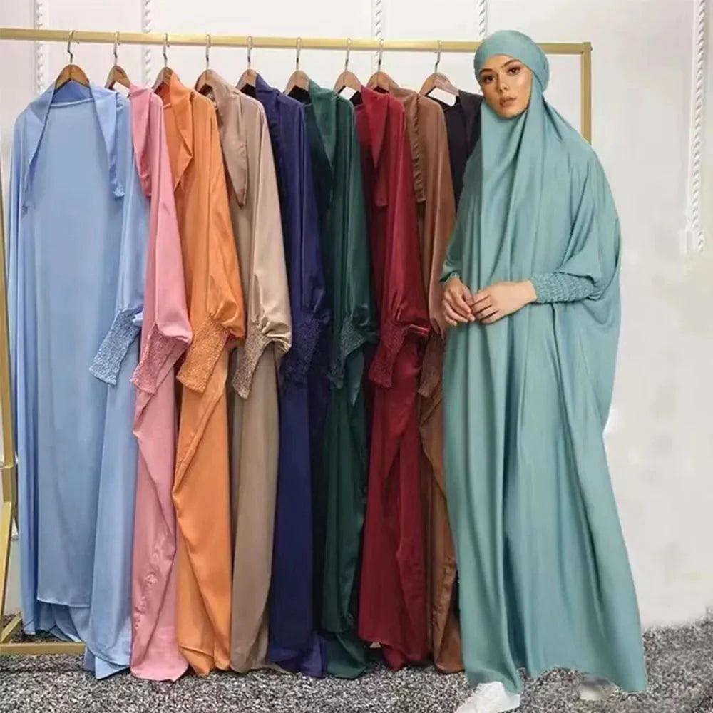 On sale - One Piece Cinch Sleeve Long Abaya - 11 Colours -