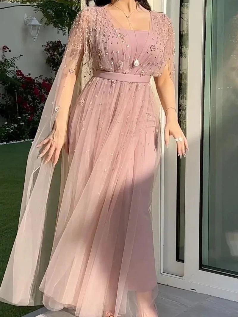 On sale - Party Evening Dress - Pink - Free shipping -