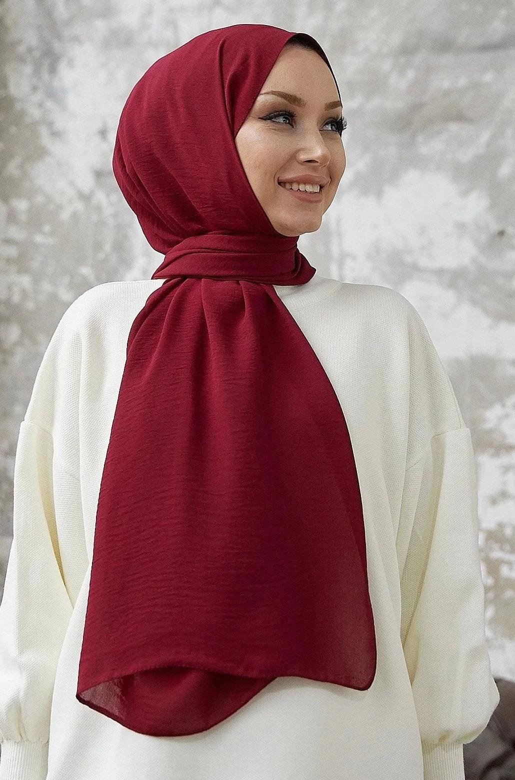 Jazz Wrap Shawl Hijab Scarf - Claret Red
