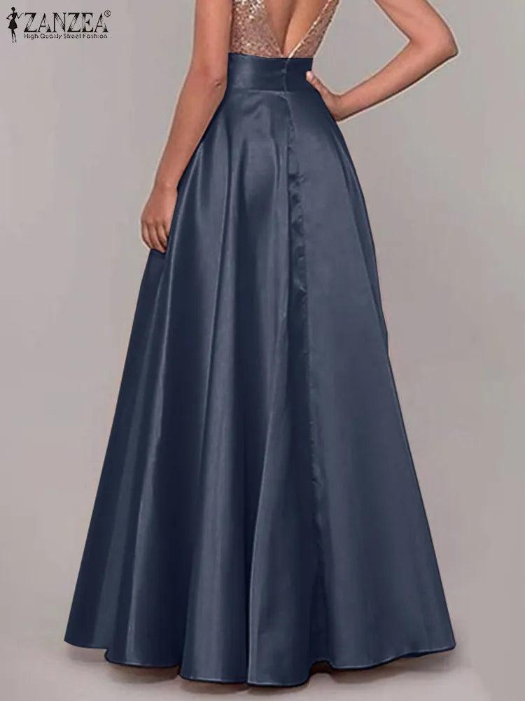 On sale - Satin Silk Long Skirts - 10 Colours - Free