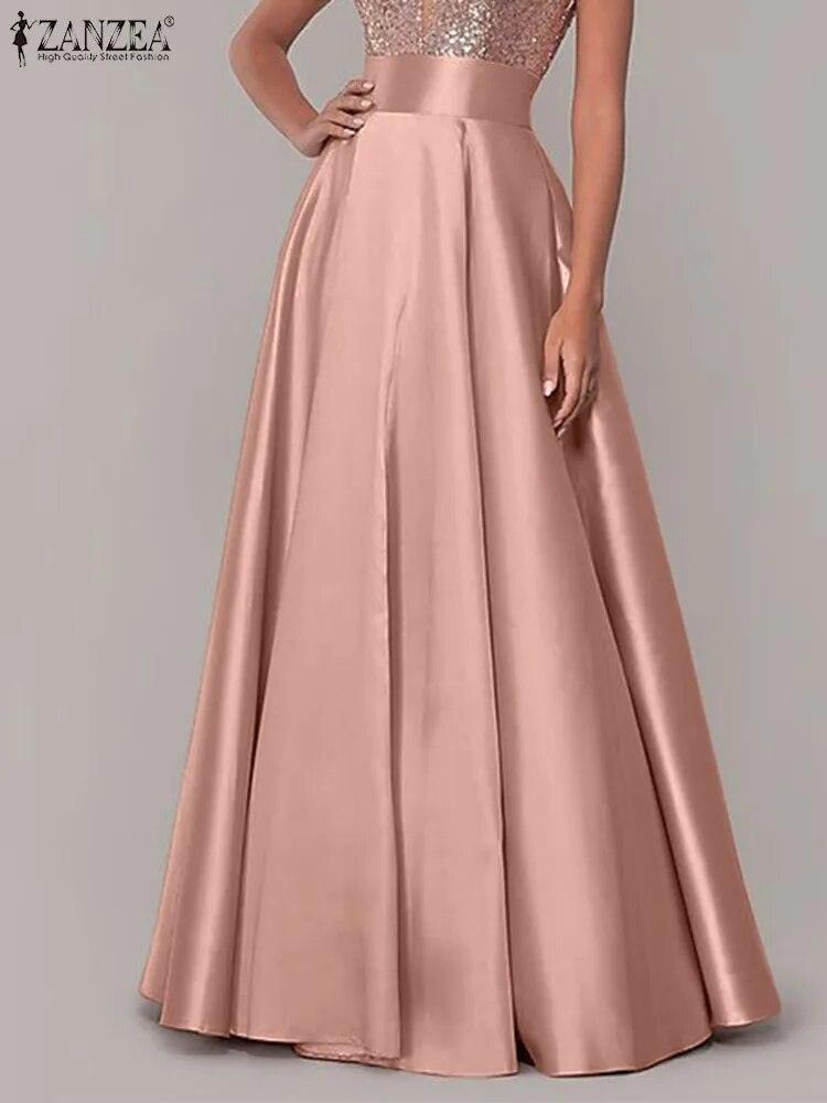 On sale - Satin Silk Long Skirts - 10 Colours - Free