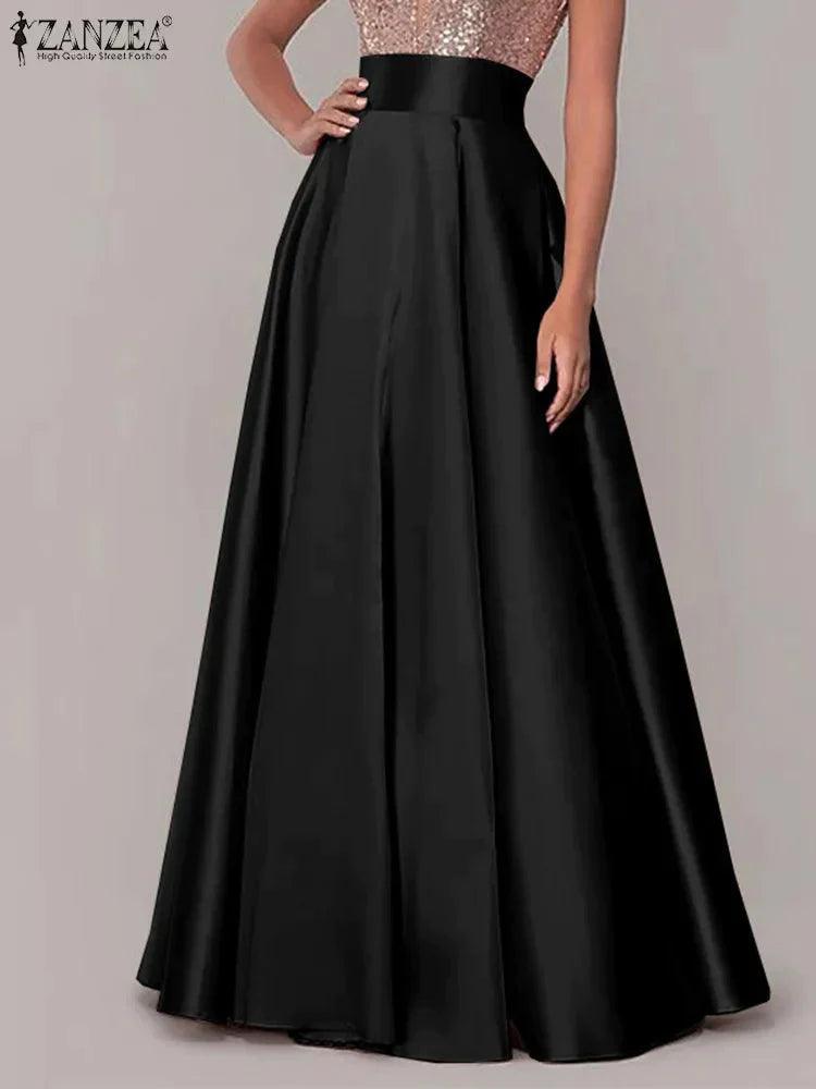 On sale - Satin Silk Long Skirts - 10 Colours - Free