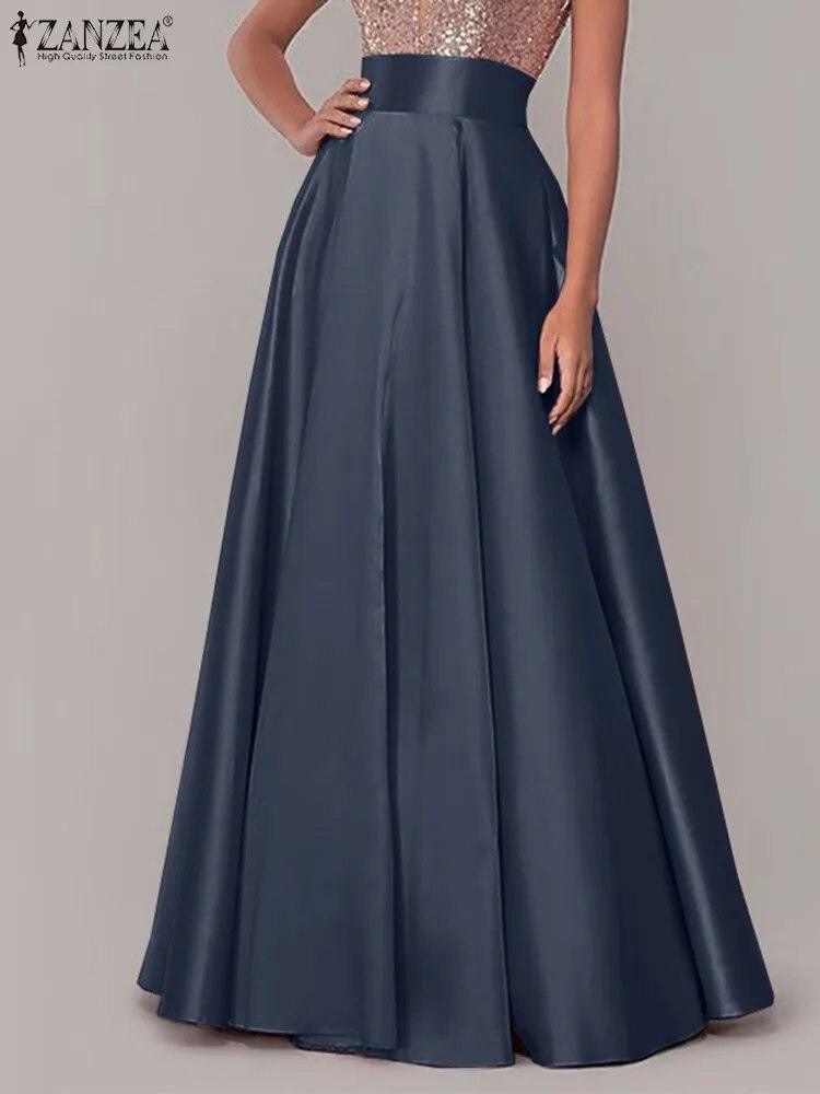 On sale - Satin Silk Long Skirts - 10 Colours - Free